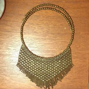 Brass metal necklace